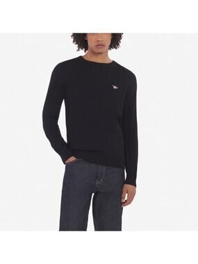 Maison Kitsune Tricolor Fox Patch Classic R-Neck Jumper